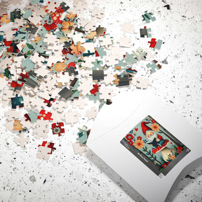 Nordic Gnome Reading Storybook – Scandinavian Folk Forest Dwarf Jigsaw Puzzle Puzzle The Puzzle Chest