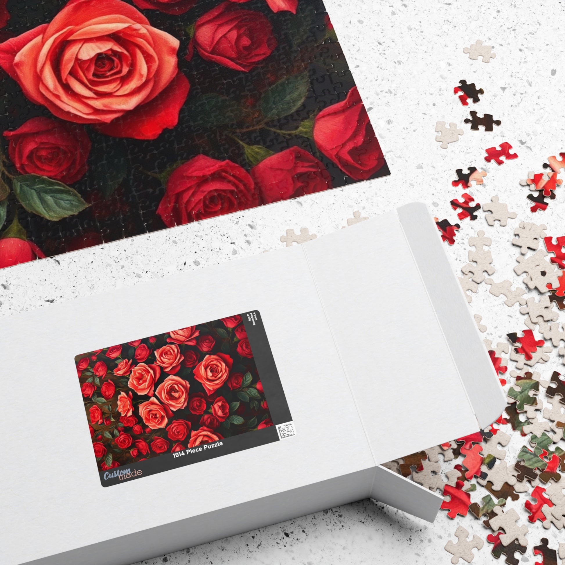 Elegant Rose Puzzle, Red Flowers Jigsaw Game for Adults, Relaxing Hobby, Gift for Garden Lovers, Puzzle Fans and Art Enthusiast, Family Fun Puzzle The Puzzle Chest