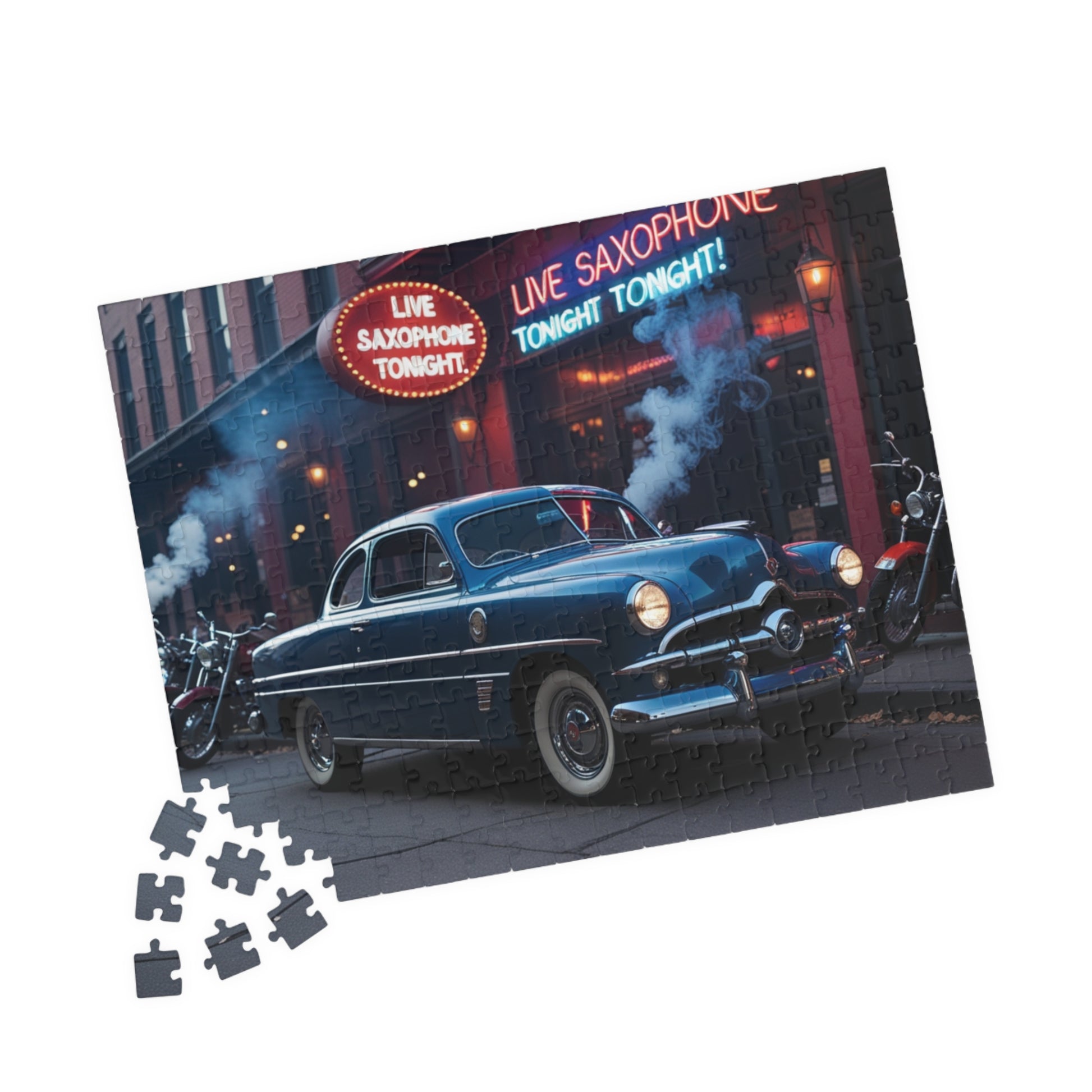 Vintage Car Puzzle - Classic 1949 Eight Coupe, Retro Auto Art, Nostalgic Vehicle Puzzle The Puzzle Chest
