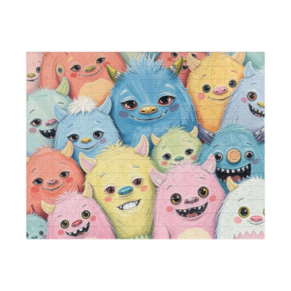Cute Monster Collage Jigsaw Puzzle, Halloween Puzzle for Adults