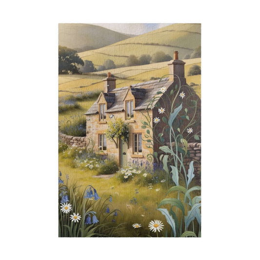 Charming Cottage Jigsaw Puzzle, 110-1014 Piece Relaxing Landscape Game for Adults, Unique Nature Lover Gift, Family Fun, Home Entertainment 1014 pcs (Vertical) Puzzle The Puzzle Chest
