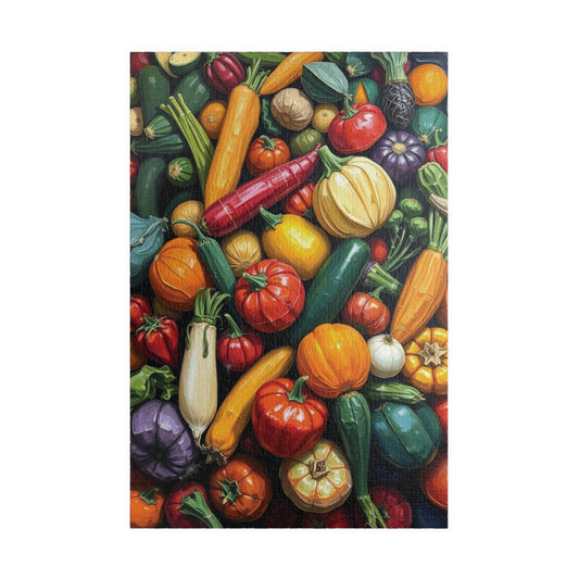 Colorful Vegetable Collage Jigsaw Puzzle, 110-1014-Piece, Kitchen Decor, Brain Teaser, Family Activity, Gift for Puzzle Lover 1014 pcs (Vertical) Puzzle The Puzzle Chest