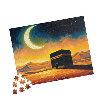 Islamic Jigsaw Puzzle - Kaaba Desert Oasis | Perfect for Family Game, Gift for Friend Muslim, Relaxation Home Entertainment, or Celebrations
