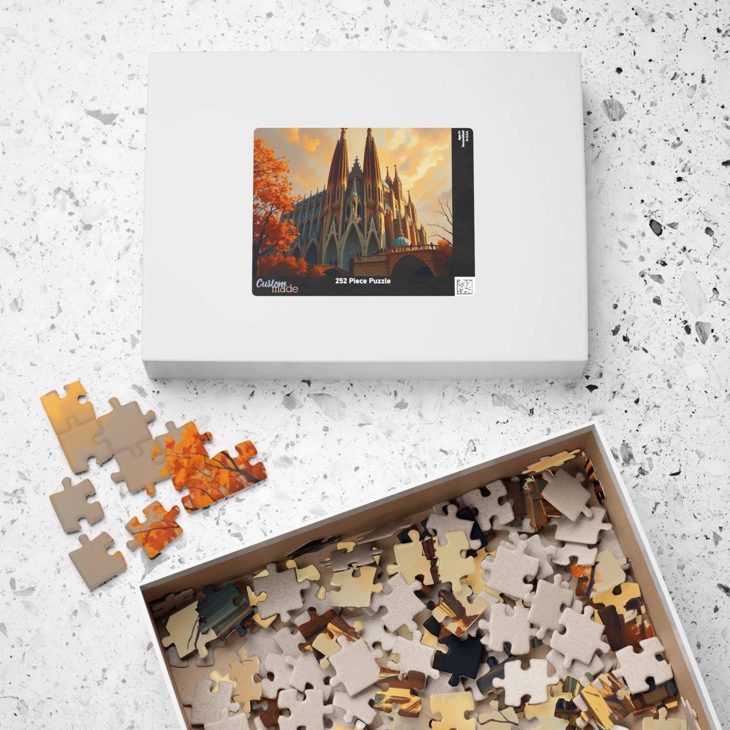 Autunm Sagrada Familia Puzzle, Famous Landmark Iconic Barcelona Church, Travel-inspired Jigsaw, Architecture Lover Gift, Mindful Activity Puzzle The Puzzle Chest