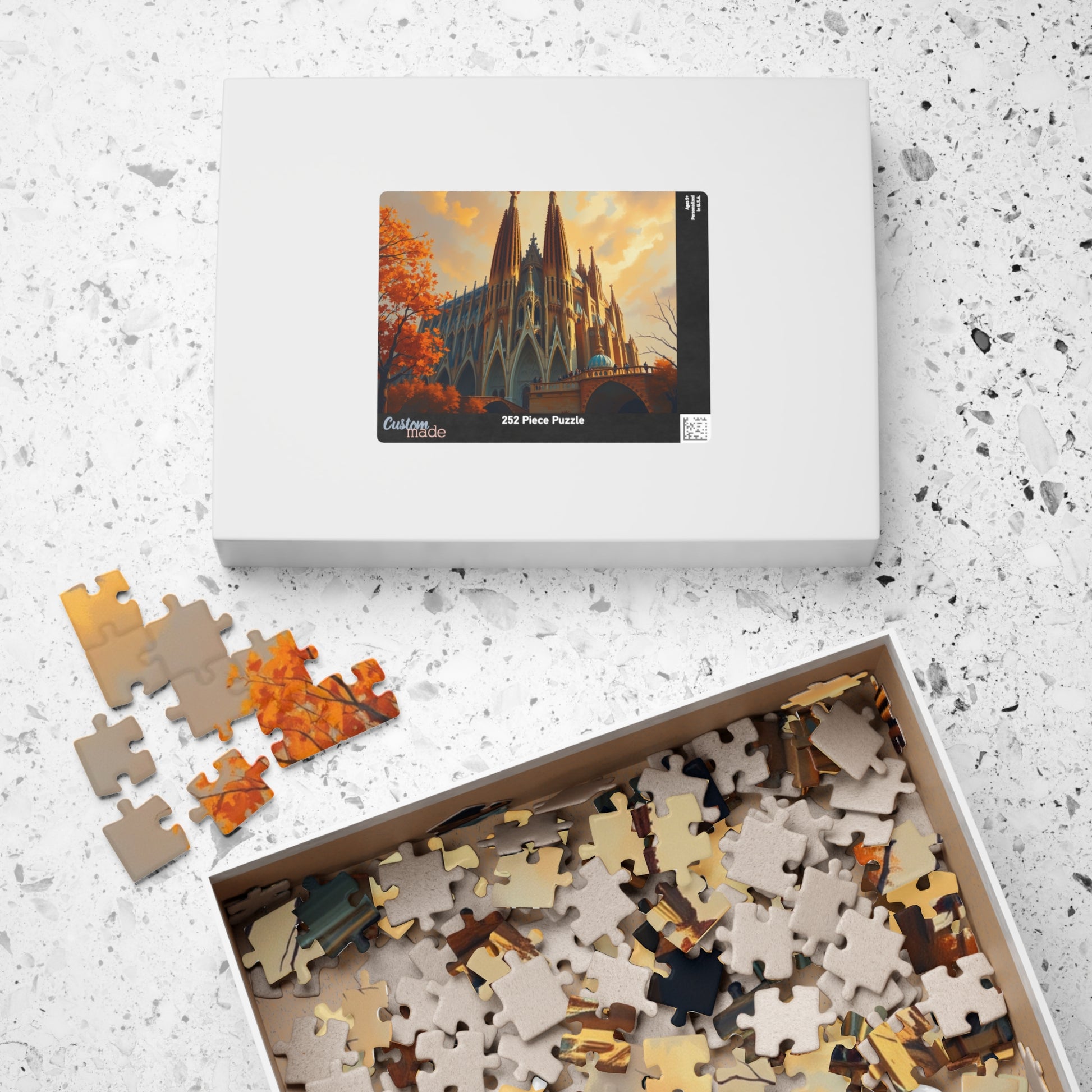 Autunm Sagrada Familia Puzzle, Famous Landmark Iconic Barcelona Church, Travel-inspired Jigsaw, Architecture Lover Gift, Mindful Activity Puzzle The Puzzle Chest