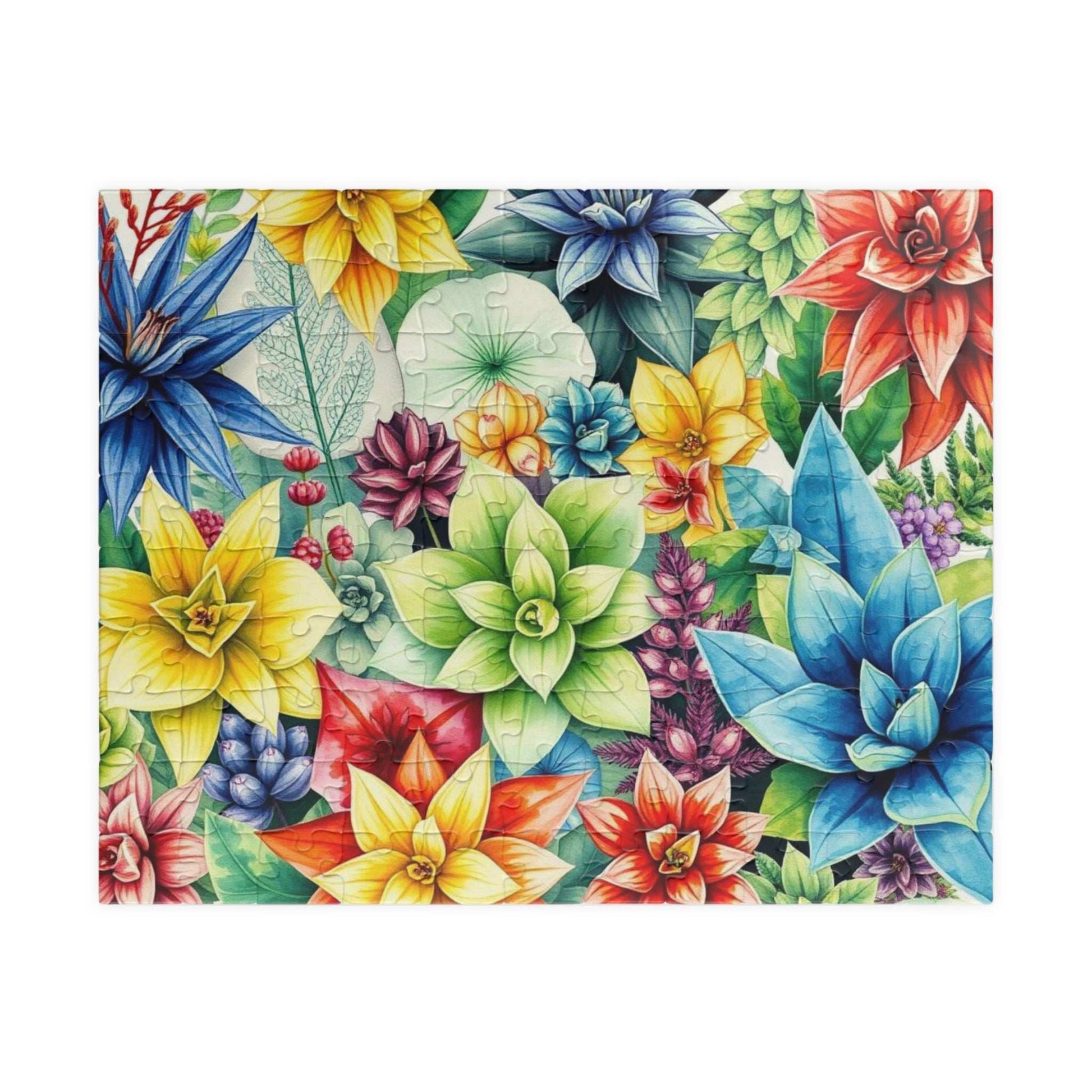 Vivid Petalscape Floral Jigsaw Puzzle - 110, 252, 520, 1014-piece Bright Flower Puzzle