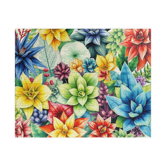 Vivid Petalscape Floral Jigsaw Puzzle - 110, 252, 520, 1014-piece Bright Flower Puzzle