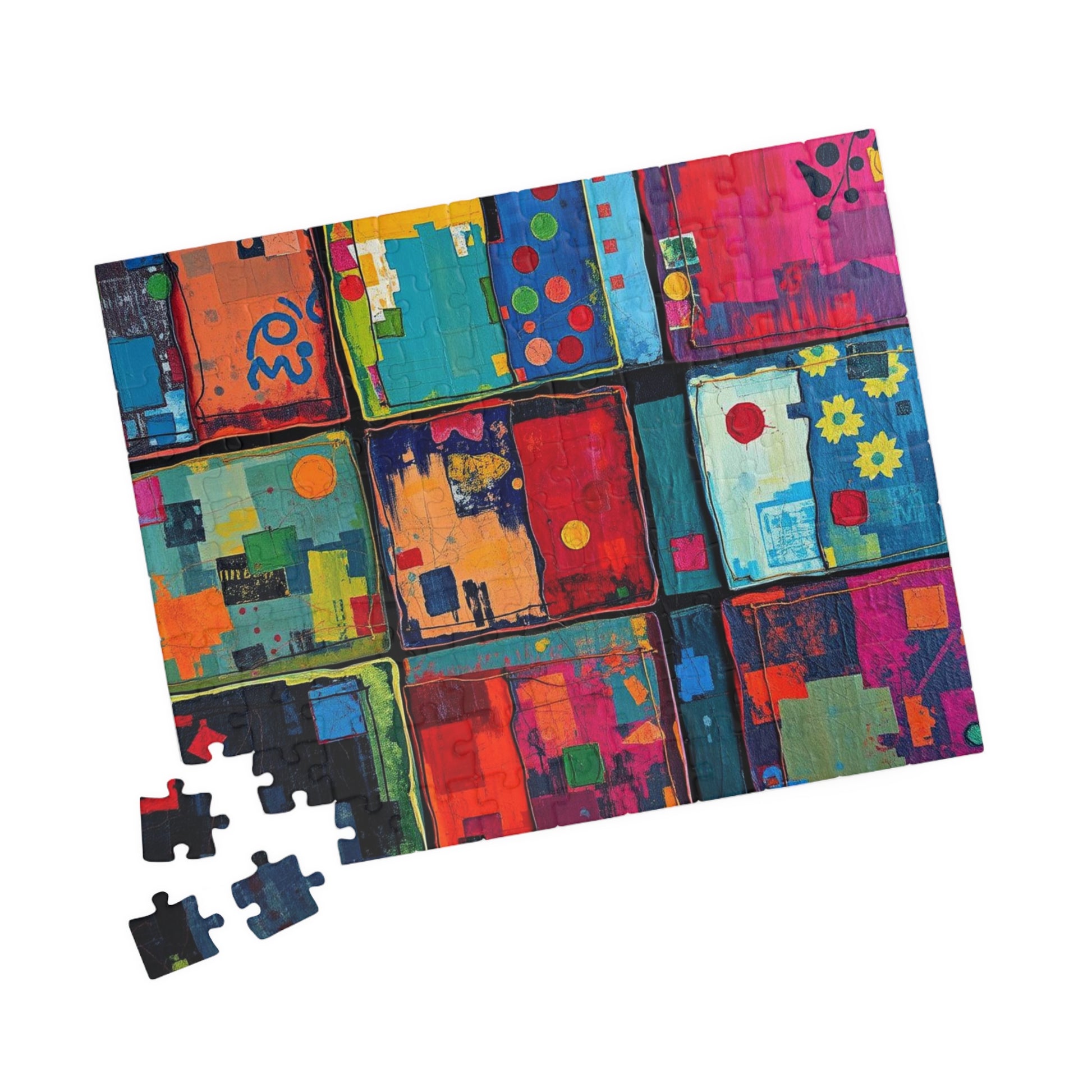Colorful Abstract Art Puzzle - 110, 252, 520, 1014-piece, Fun Family Activity, Gift for Puzzle Lovers, Home Entertainment Party Game Puzzle The Puzzle Chest