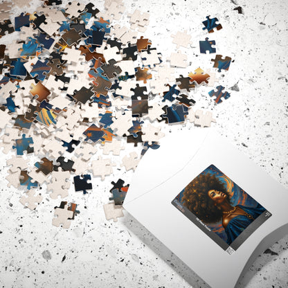 Cosmic Beauty Puzzle - African American Woman, Celestial Afrocentric Artwork, Black Art Mindfulness Game, Gift for Puzzle Lover, Family Fun Puzzle The Puzzle Chest