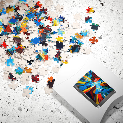 Colorful Cityscape Puzzle - Abstract Jigsaw Game for Fun Family Activity, Gift for Friend, Home Entertainment, Game Night Essential Puzzle The Puzzle Chest