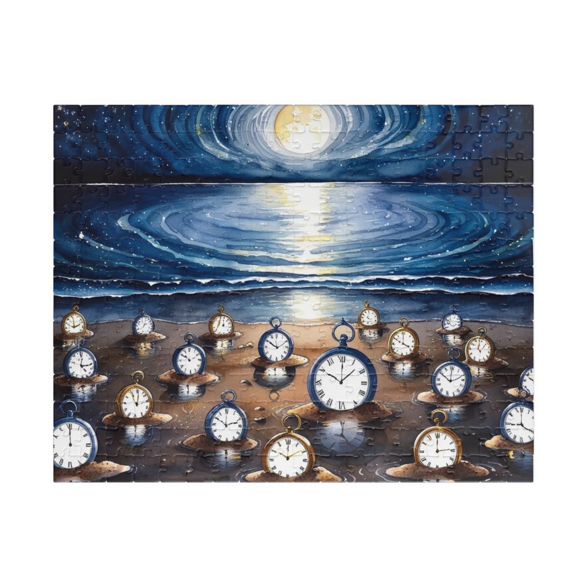 Fantasy Jigsaw Puzzle, Weirdcore Night Beach Scene 252 520 1014 Piece Game, Gift for Puzzle Lovers, Mindfulness Activity Stress Relief Hobby Puzzle The Puzzle Chest