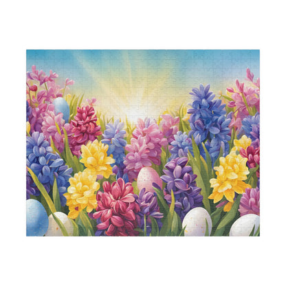 Spring Hyacinths Easter Egg Jigsaw Puzzle, Floral Game for Adult Brain Teaser, Fun Family Activity, Flower Lover Gift for Friends 520 pcs (Horizontal) Puzzle The Puzzle Chest