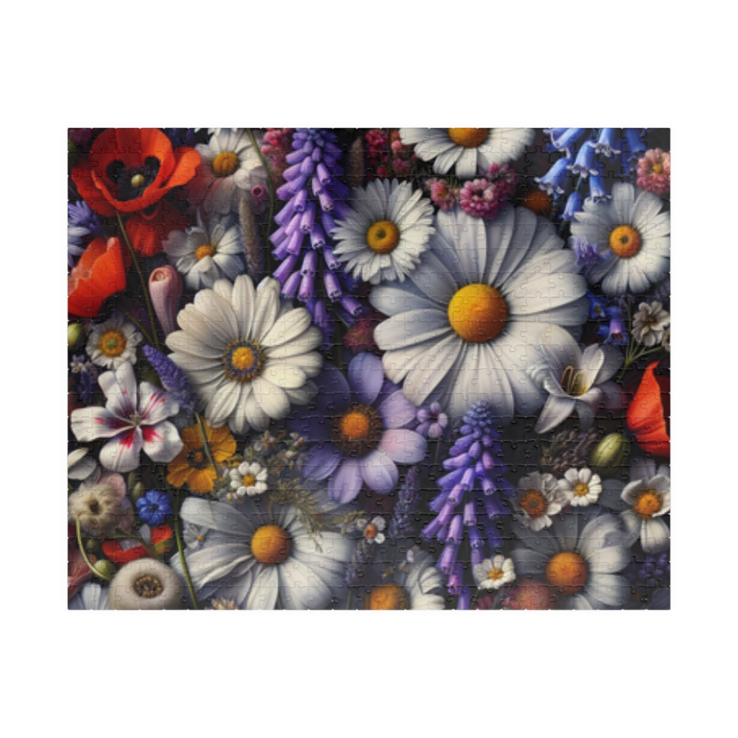Jigsaw Puzzle, 1000 Piece Flower Kaleidoscope Top-Down View Gifted Puzzle for Adults and Kids, Roses Sunflowers Lilies Tulips Floral Pattern 520 pcs (Horizontal) Puzzle The Puzzle Chest