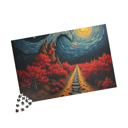 Abstract Landscape Jigsaw Puzzle Art for Adults, Autumn Nature Puzzle Puzzle The Puzzle Chest