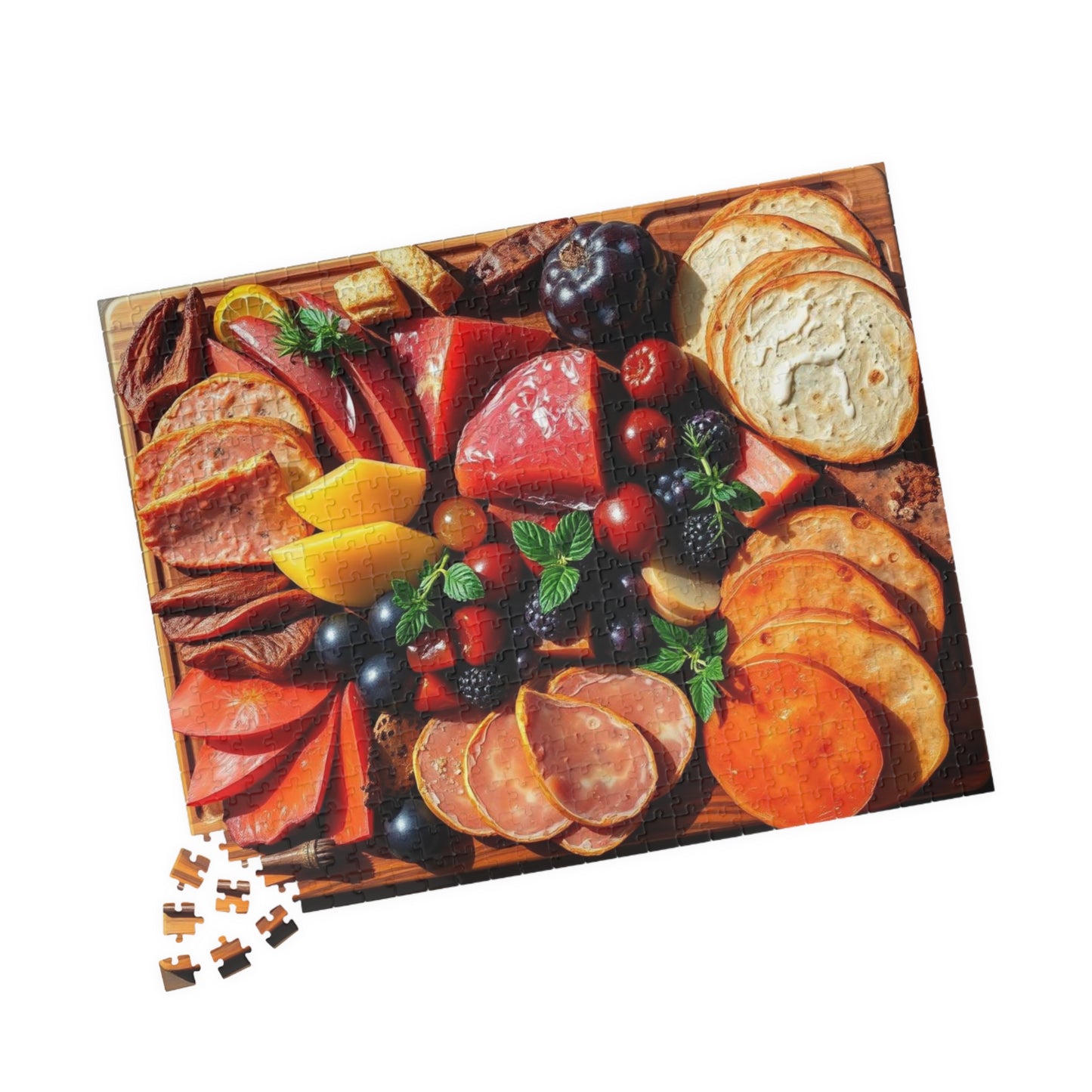 Gourmet Charcuterie Jigsaw Puzzle, Food Lover Gift, Family Game Night Brain Teaser, Unique Home Entertainment, Kitchen Table Activity Puzzle The Puzzle Chest
