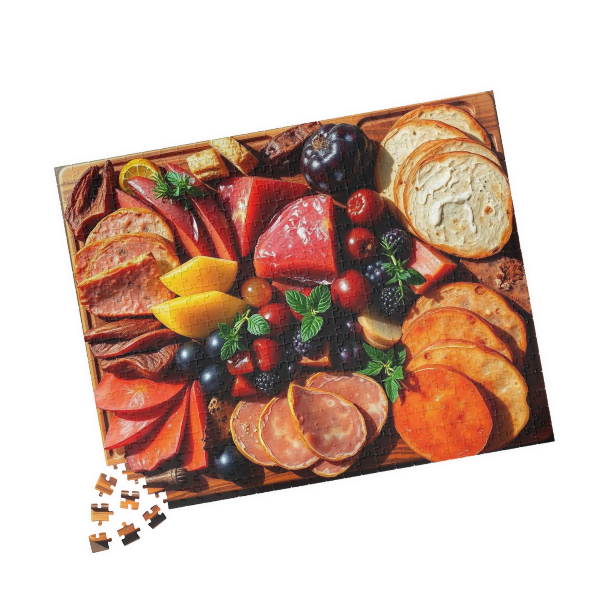 Gourmet Charcuterie Jigsaw Puzzle, Food Lover Gift, Family Game Night Brain Teaser, Unique Home Entertainment, Kitchen Table Activity Puzzle The Puzzle Chest