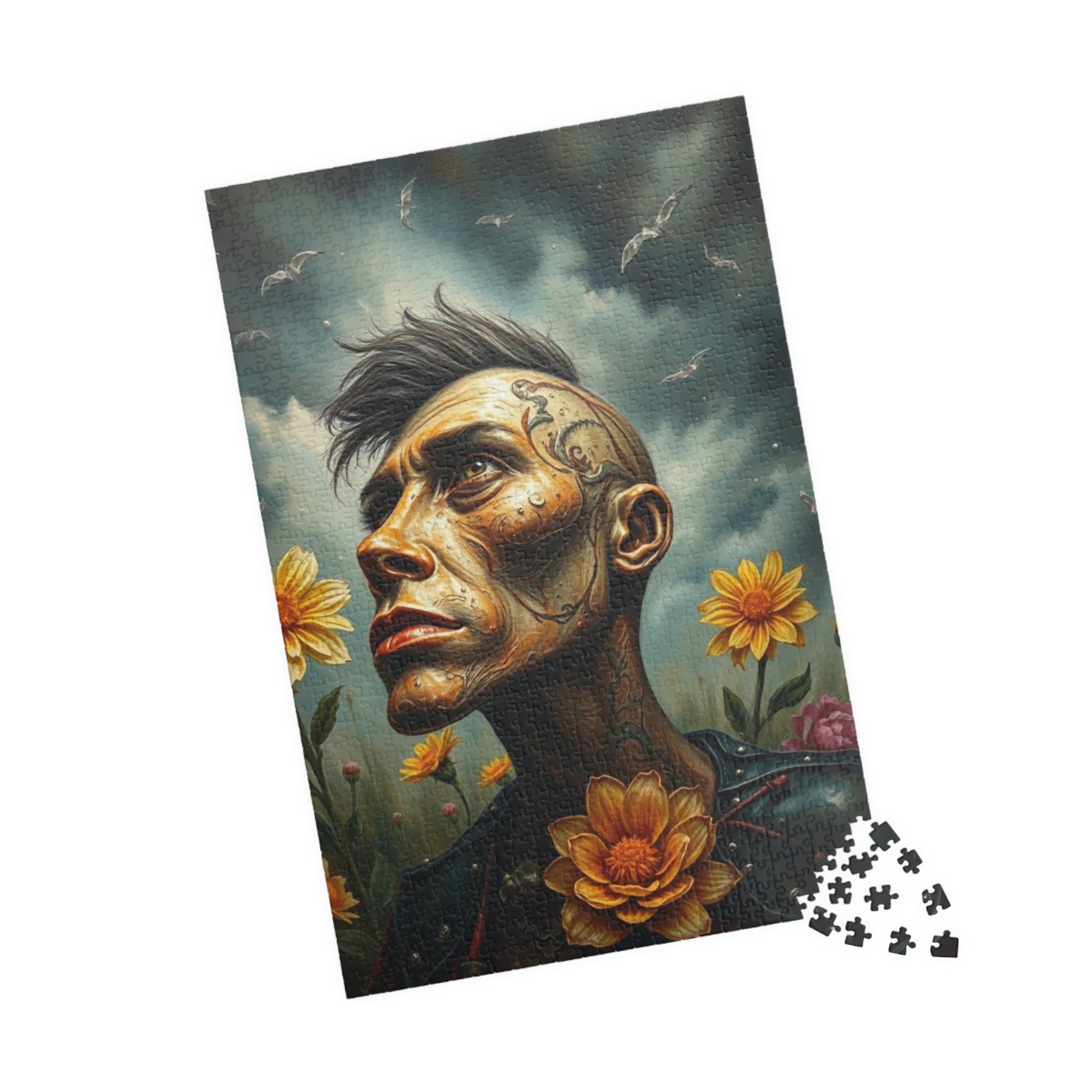 Steampunk Artistic Puzzle - Tattooed Man Design, 110-1014 pieces, Unique Gift, Home Decor, Mindful Activity, Creative Challenge Puzzle The Puzzle Chest