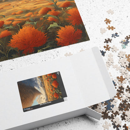 Biblical Plagues Jigsaw Puzzle, Locusts Swarming Over a Barren Landscape, Faith-Based Christian Theme Game, Spiritual Gift for Puzzle Lover
