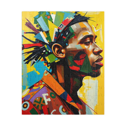 Colorful Black Man Art Puzzle - 110 to 1014 pieces, Unique Gift for Friend, Brain Teaser, Family Fun Activity, Art Enthusiast 110 pcs (Vertical) Puzzle The Puzzle Chest