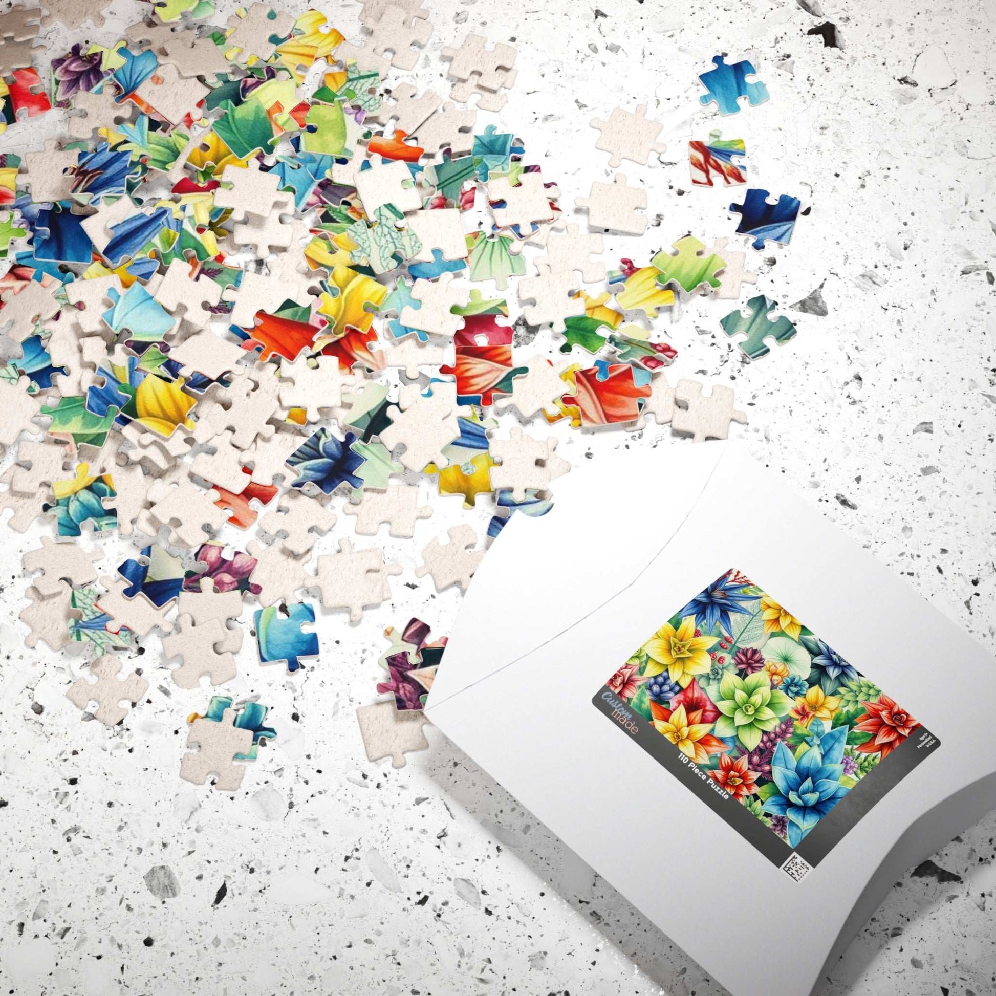 Vivid Petalscape Floral Jigsaw Puzzle - 110, 252, 520, 1014-piece Bright Flower Puzzle