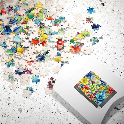 Vivid Petalscape Floral Jigsaw Puzzle - 110, 252, 520, 1014-piece Bright Flower Puzzle