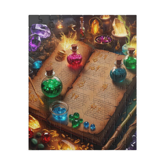 Enchanting Potion-Themed Puzzle, Magical Gift for Puzzle Lovers, Fantasy Decor, Family Game Night, Solo Fun, Mindful Gift for Puzzle Lover 110 pcs (Vertical) The Puzzle Chest
