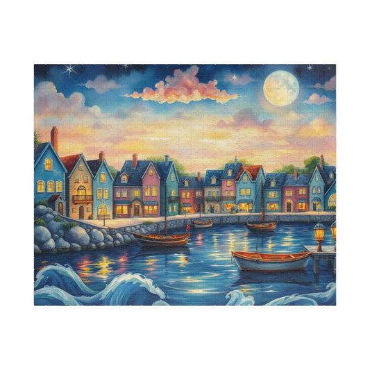 Lakeside Town Jigsaw Puzzle | Scenic City Puzzle for Adults, Family Fun Game, Perfect Gift Idea Puzzle The Puzzle Chest