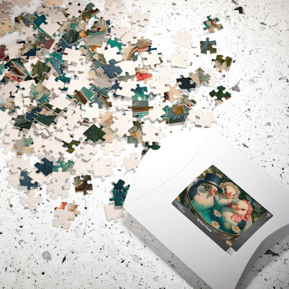 Whimsical Wildflower Field Tea Chicken Puzzle – Three Fancy Chickens in Giant Teacup Bath with Flowers, Fairy-Tale Farm Animal Jigsaw Puzzle The Puzzle Chest