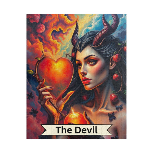 Devil's Heart Puzzle - Tarot Card Style Art Jigsaw for Adults, 110-1014 Pieces, Gothic Decor, Gift for Puzzle Lovers, Unique Home Activity 520 pcs (Vertical) Puzzle The Puzzle Chest