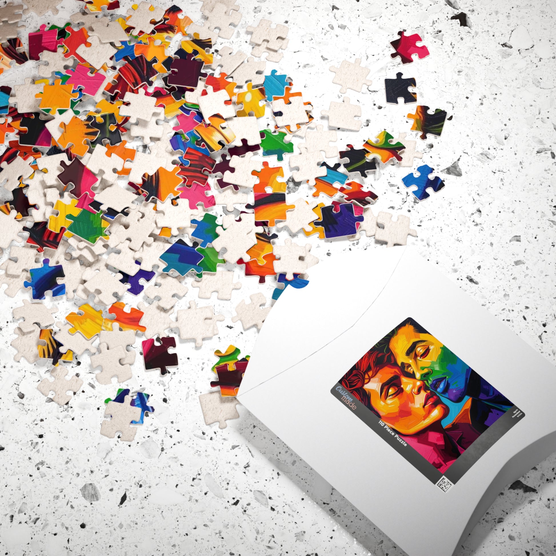 United in Color Jigsaw Puzzle - Pride Portrait, LGBTQ Art Rainbow Faces, Pride Gift for Puzzle Lover, Friends, Family or Solo Fun Puzzle The Puzzle Chest