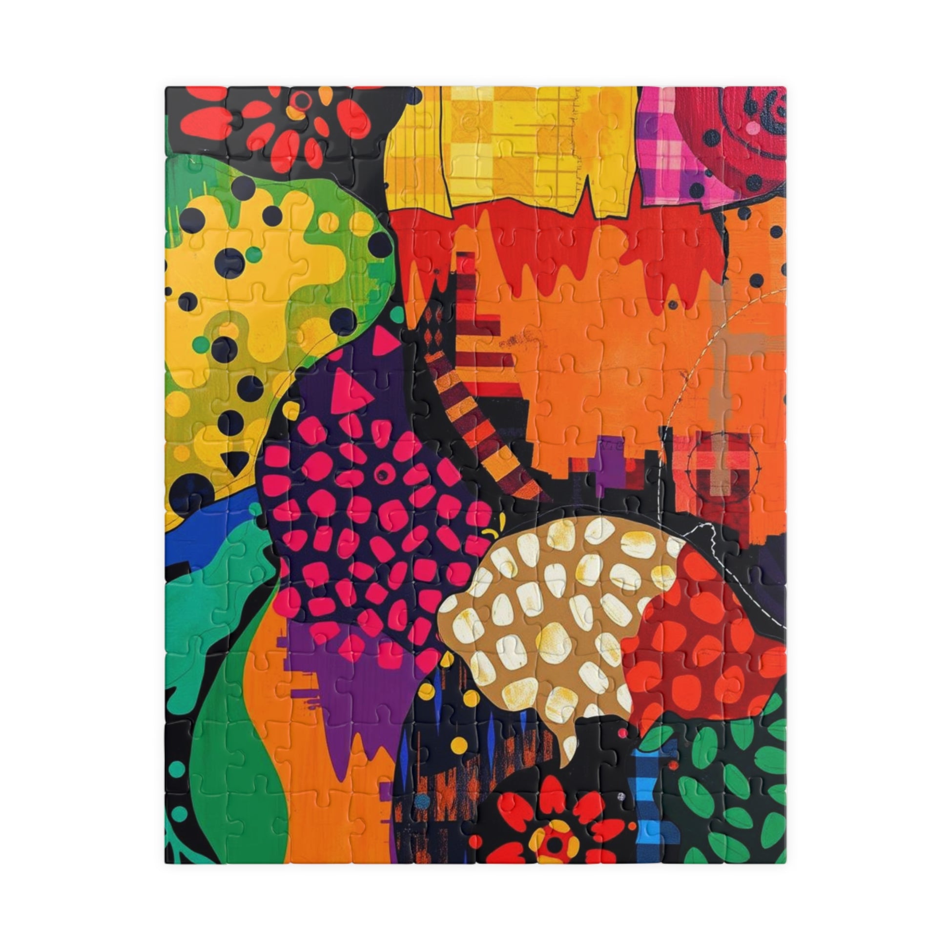 Colorful Abstract Jigsaw Puzzle - Modern Art Geometric Shapes Jigsaw Game 110 pcs (Vertical) Puzzle The Puzzle Chest