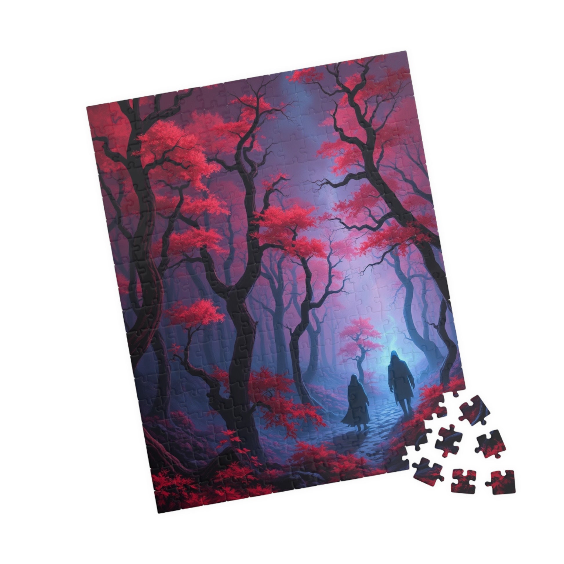 Gothic Puzzle, Dark Forest Jigsaw, 110-1014 Piece, Ghostly Figure, Halloween Fun Activity, Spooky Mystery Game, Challenging Puzzle Puzzle The Puzzle Chest