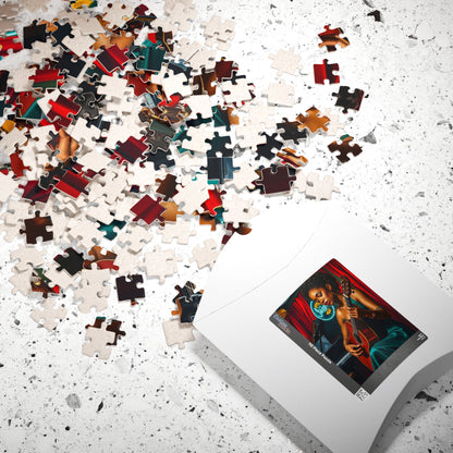 Black Jazz Singer Puzzle, 110-1014 Piece African American Woman Club Scene | Afrocentric Music Lover Gift, Family Game Night Puzzle The Puzzle Chest