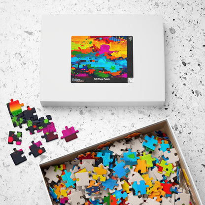 Vibrant Art Abstract Puzzle - Colorful Modern Art Jigsaw Puzzle for Adults Puzzle The Puzzle Chest