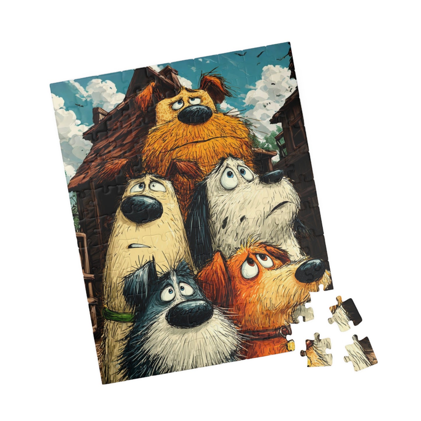 Dog Lovers Puzzle - Animal Themed Jigsaw, Dog Art Game for Fun Family Activity, Gifts, Puzzle for Kids and Adults 110 pcs (Vertical) Puzzle The Puzzle Chest