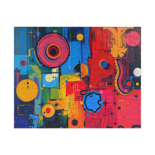 Vibrant Abstract Art Puzzle, 110-1014 Piece Colorful Artwork Jigsaw Puzzle for Adults Friends, Gift Idea for Family Game Nights 110 pcs (Horizontal) Puzzle The Puzzle Chest