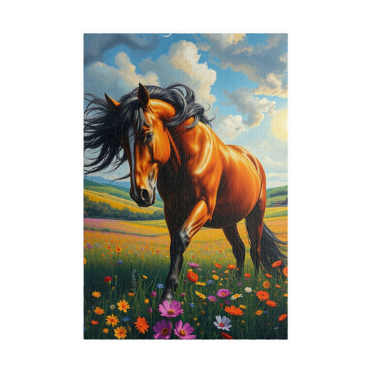 Majestic Horse Puzzle - 110, 252, 520, 1014-pieces - Perfect Gift for Horse Lovers, Family Fun, Game Night, Art Enthusiasts 1014 pcs (Vertical) Puzzle The Puzzle Chest