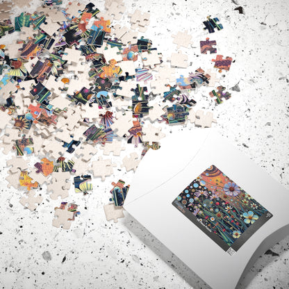 Colorful Floral Puzzle, Flower Jigsaw Puzzle for Adults, Fun Family Activity, Gift for Nature Lovers, Mindful Relaxation, Home Entertainment Puzzle The Puzzle Chest