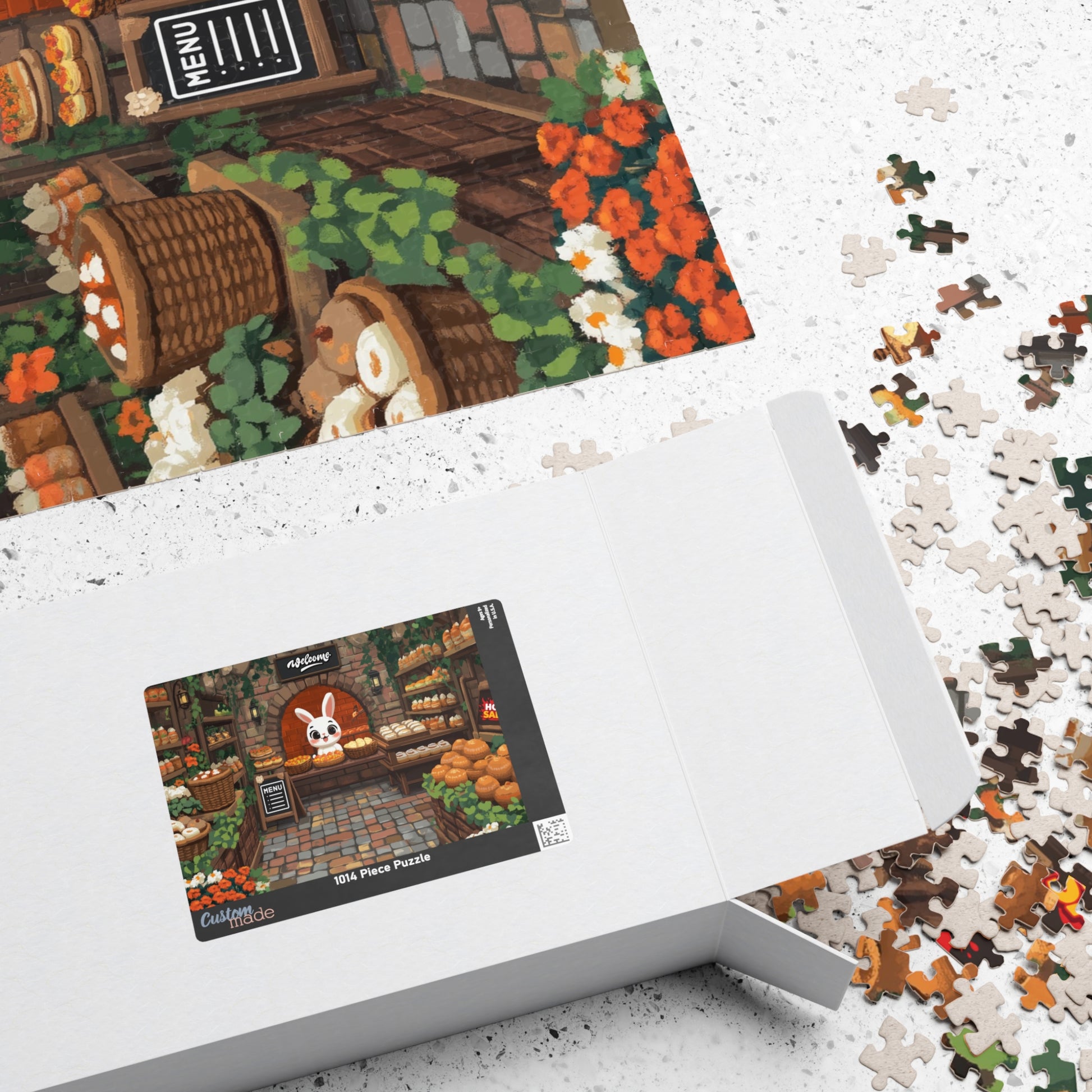 Bunny Bakery Puzzle 520 Piece | Cute Rabbit Bread Shop Jigsaw Puzzle The Puzzle Chest