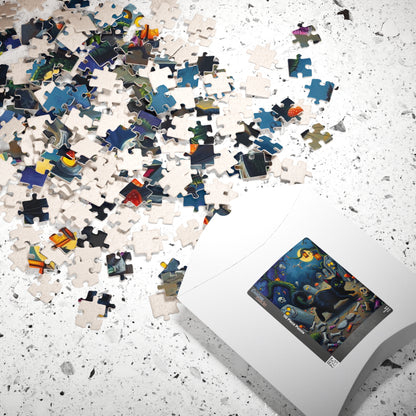 Tailspin Grave Mischief Jigsaw Puzzle - Spooky Cat Puzzle, 110-1014 Piece Halloween Gift, Cat Lover Decor, Family Activity Haunted Night Fun