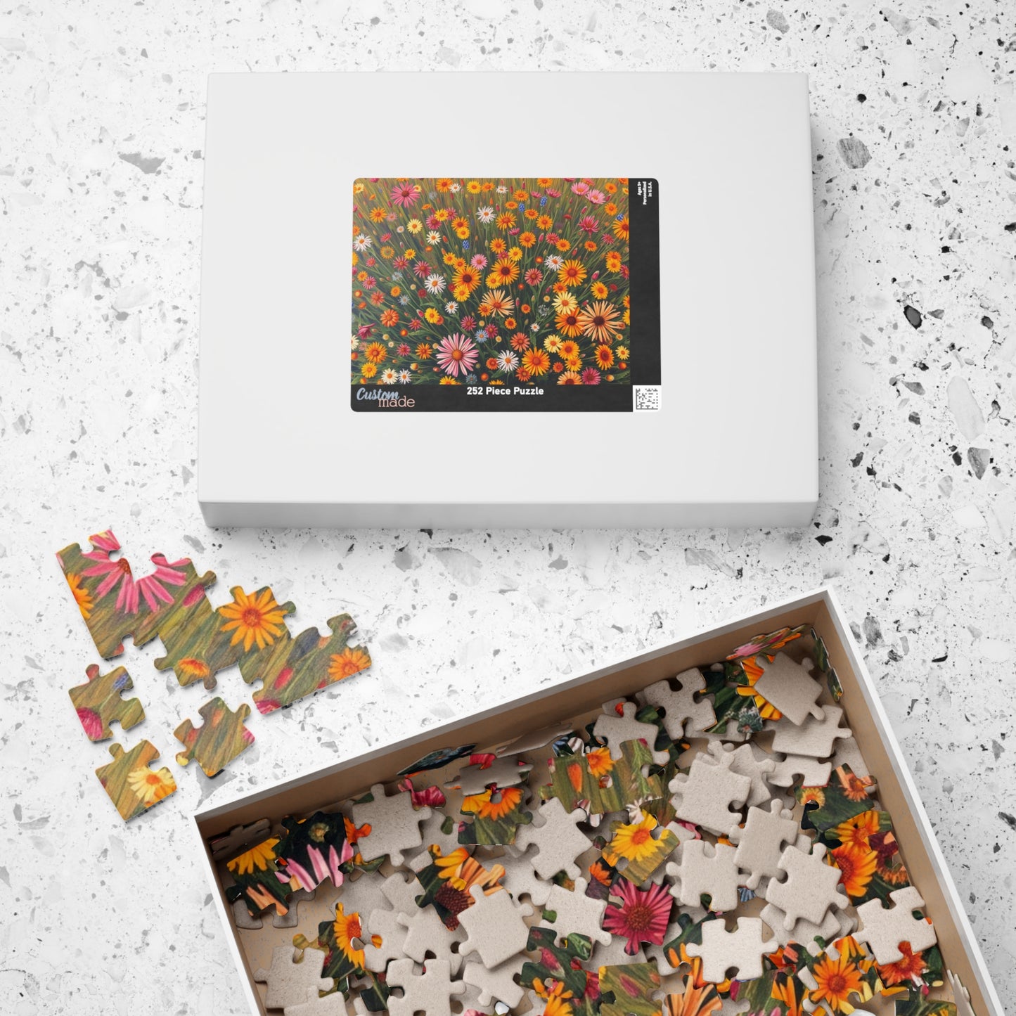 Vibrant Flower Garden Puzzle, 110/252/520/1014-piece Nature Theme Jigsaw Game, Flower Lover Gift, Family Fun, Indoor Activity, Brain Teaser Puzzle The Puzzle Chest