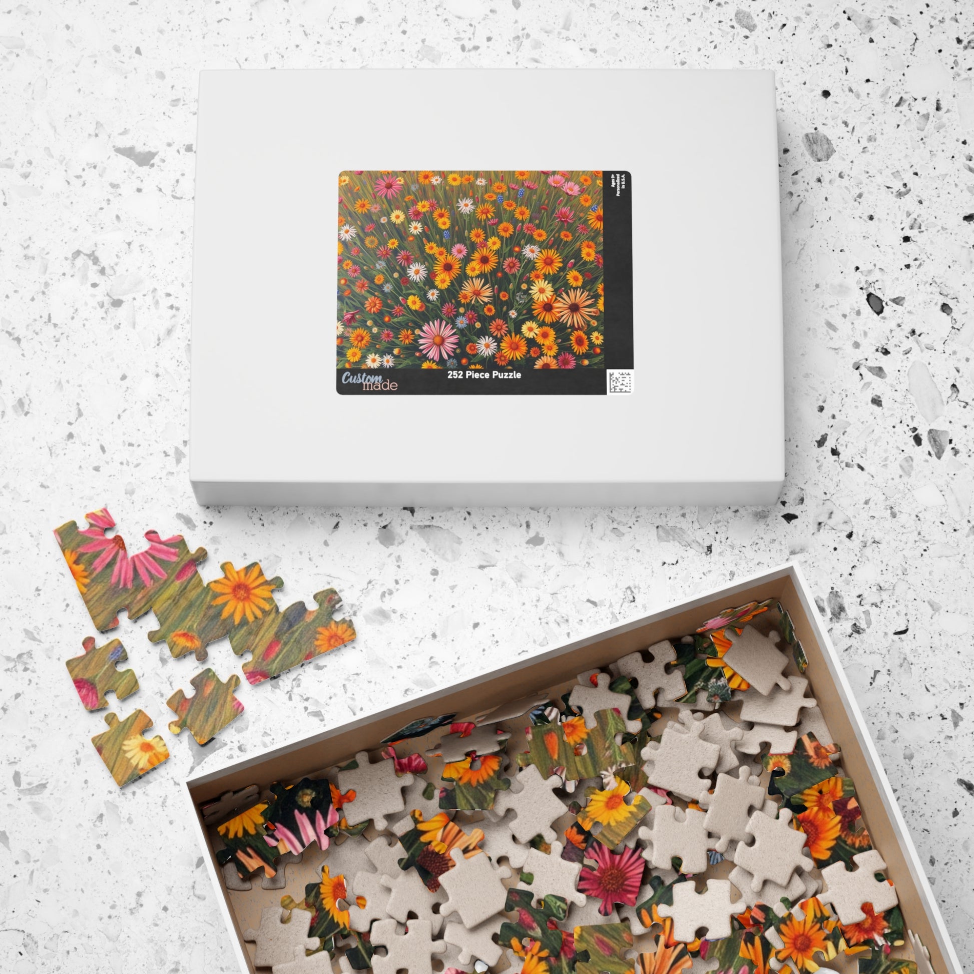 Vibrant Flower Garden Puzzle, 110/252/520/1014-piece Nature Theme Jigsaw Game, Flower Lover Gift, Family Fun, Indoor Activity, Brain Teaser Puzzle The Puzzle Chest