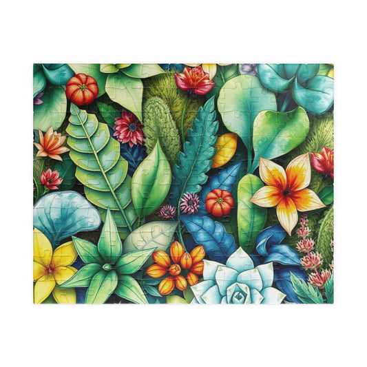 Wildflower Whirl Tropical Floral Puzzle, 110, 252, 520, 1014-piece Flower Puzzle, Botanical Game