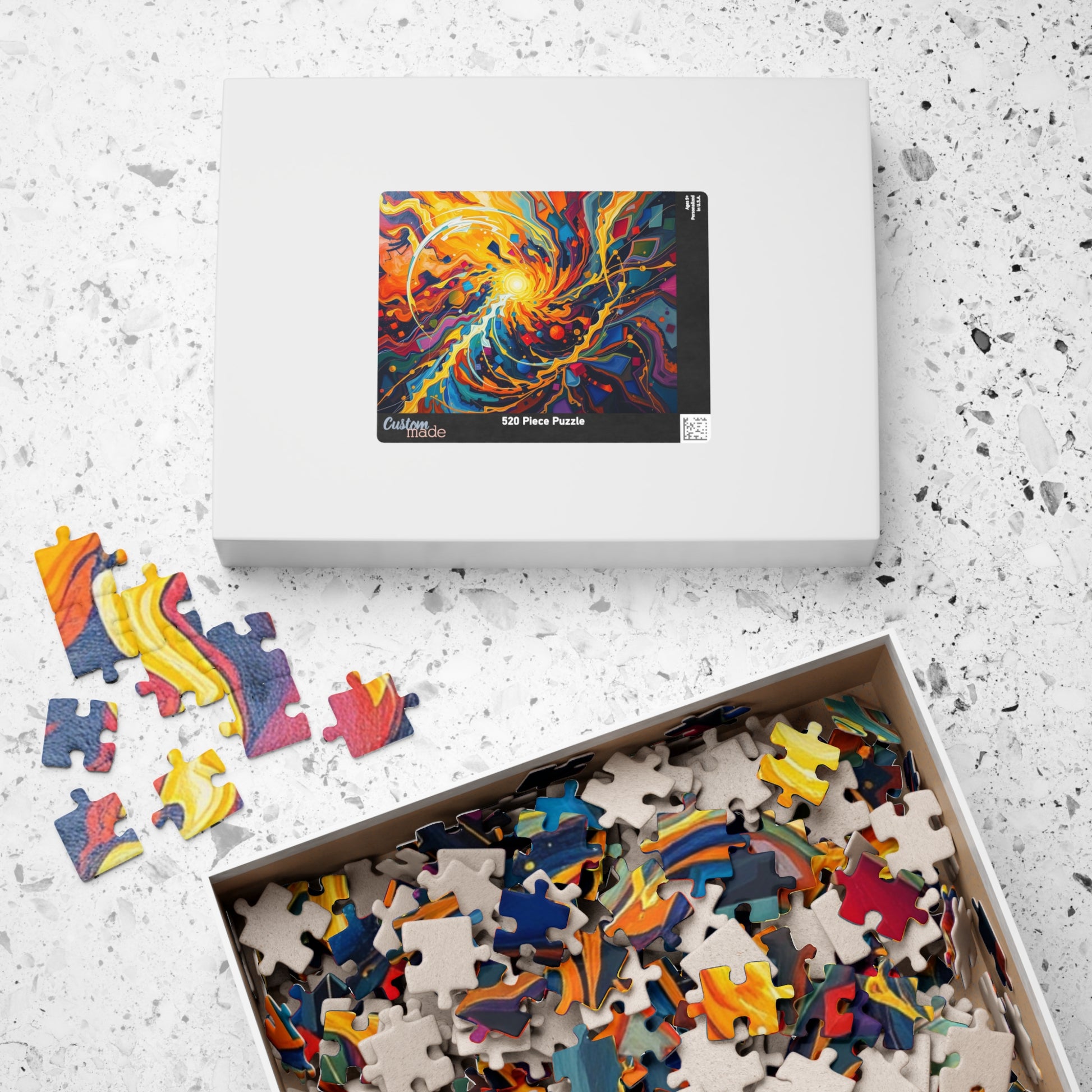Colorful Galaxy Spiral Puzzle | Abstract Jigsaw Game Puzzle for Adults, Family Activity or Solo Fun, Unique Gift, Brain Teaser, Mindfulness Puzzle The Puzzle Chest