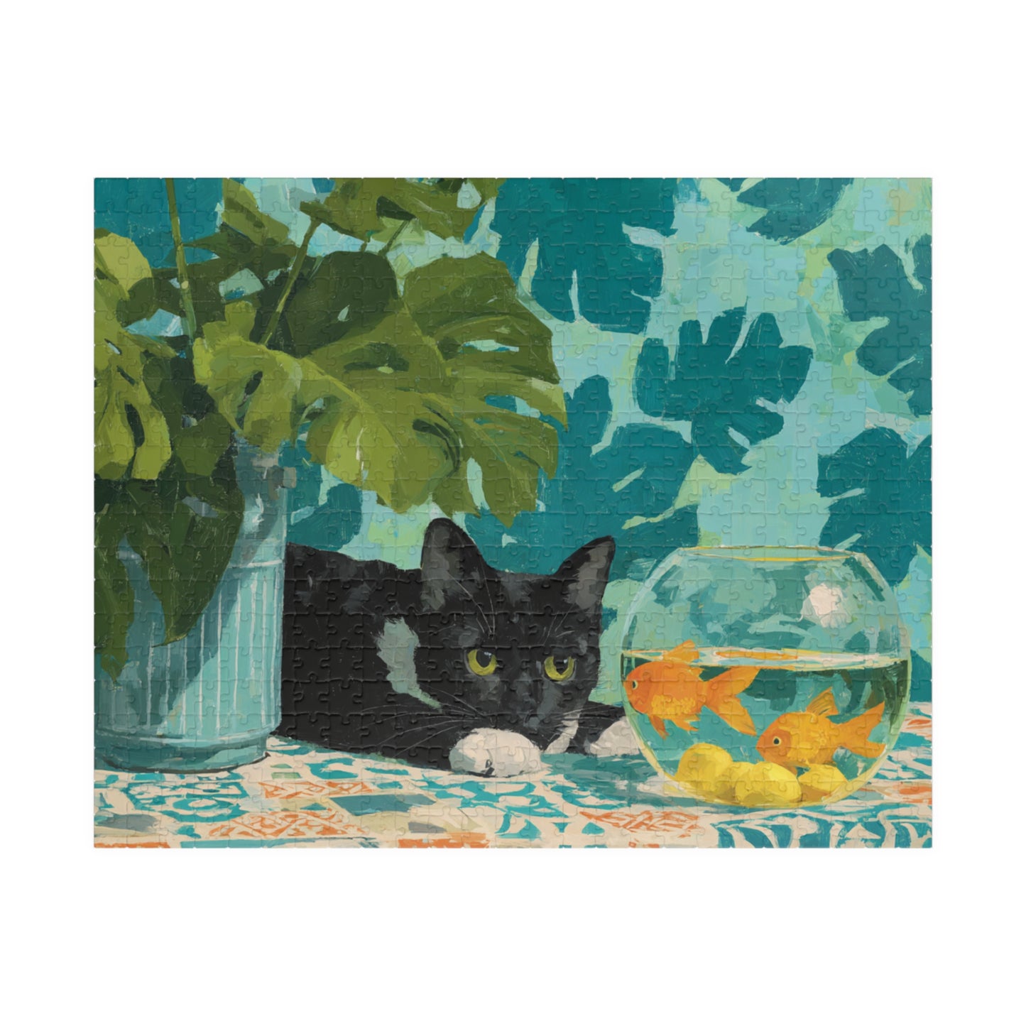 The Cat and the Goldfish Bowl – Classic Matisse-Inspired Cat Jigsaw Puzzle, Animal Theme Still Life Puzzle Puzzle The Puzzle Chest