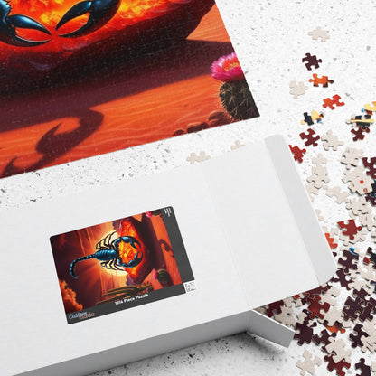 Scorpion Art Puzzle - Scorpio Zodiac Sign Jigsaw Game, Nature Inspired Fun, Gifts for Puzzle Lover, Mindfulness Activity, Home Entertainment Puzzle The Puzzle Chest