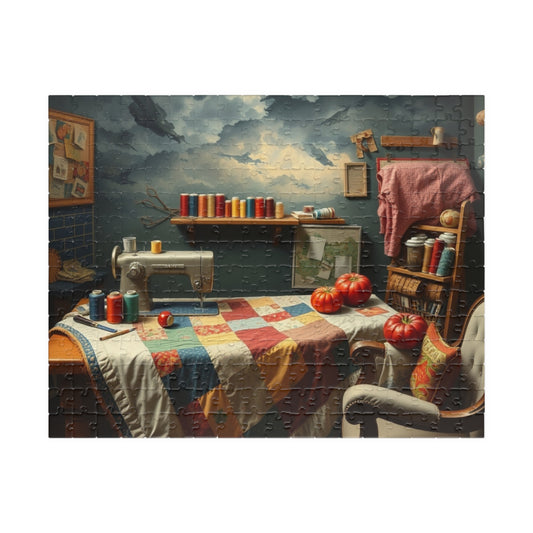 Cozy Sewing Room Jigsaw Puzzle, Quilting Studio DIY Jigsaw Game, 110-1014Piece Toy, Crafting Hobby Gift, Relaxing Fun Family Activity, Gift