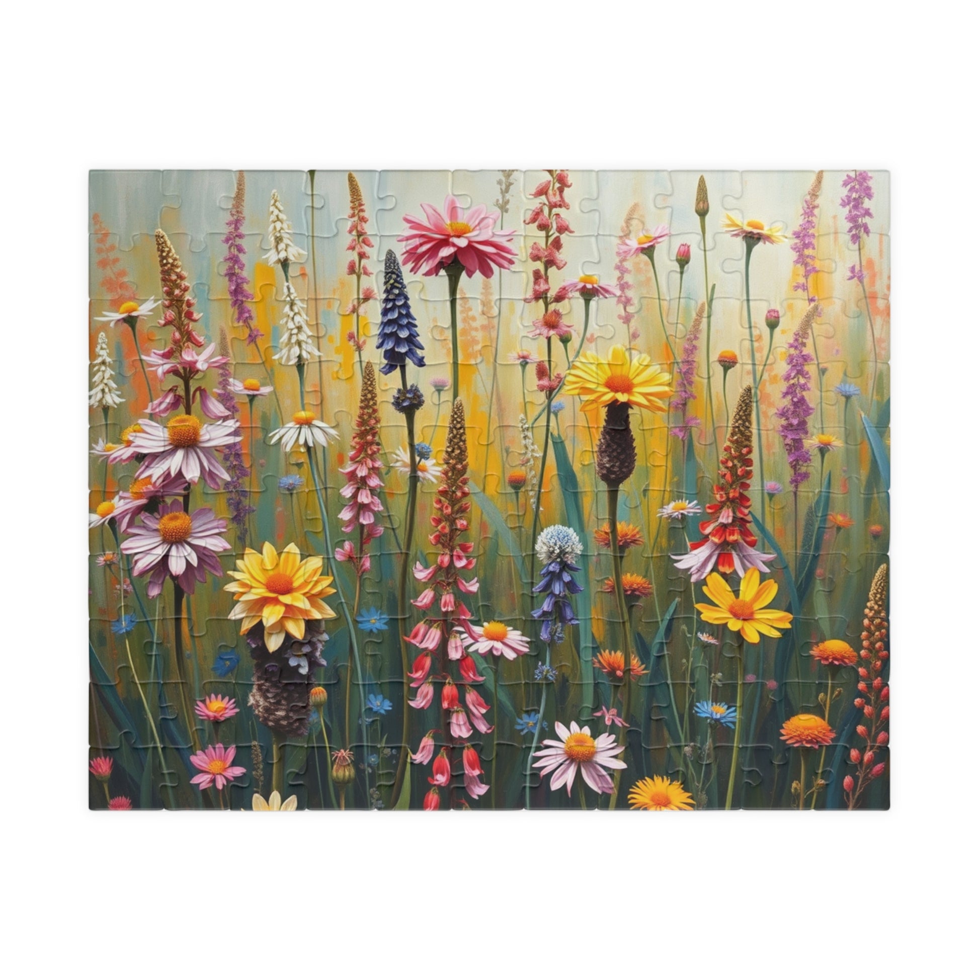 Floral Puzzle, Vibrant Wildflower Jigsaw Game for Adults, Nature Theme Gift for Friends, Family Fun, Home Entertainment 110 pcs (Horizontal) Puzzle The Puzzle Chest