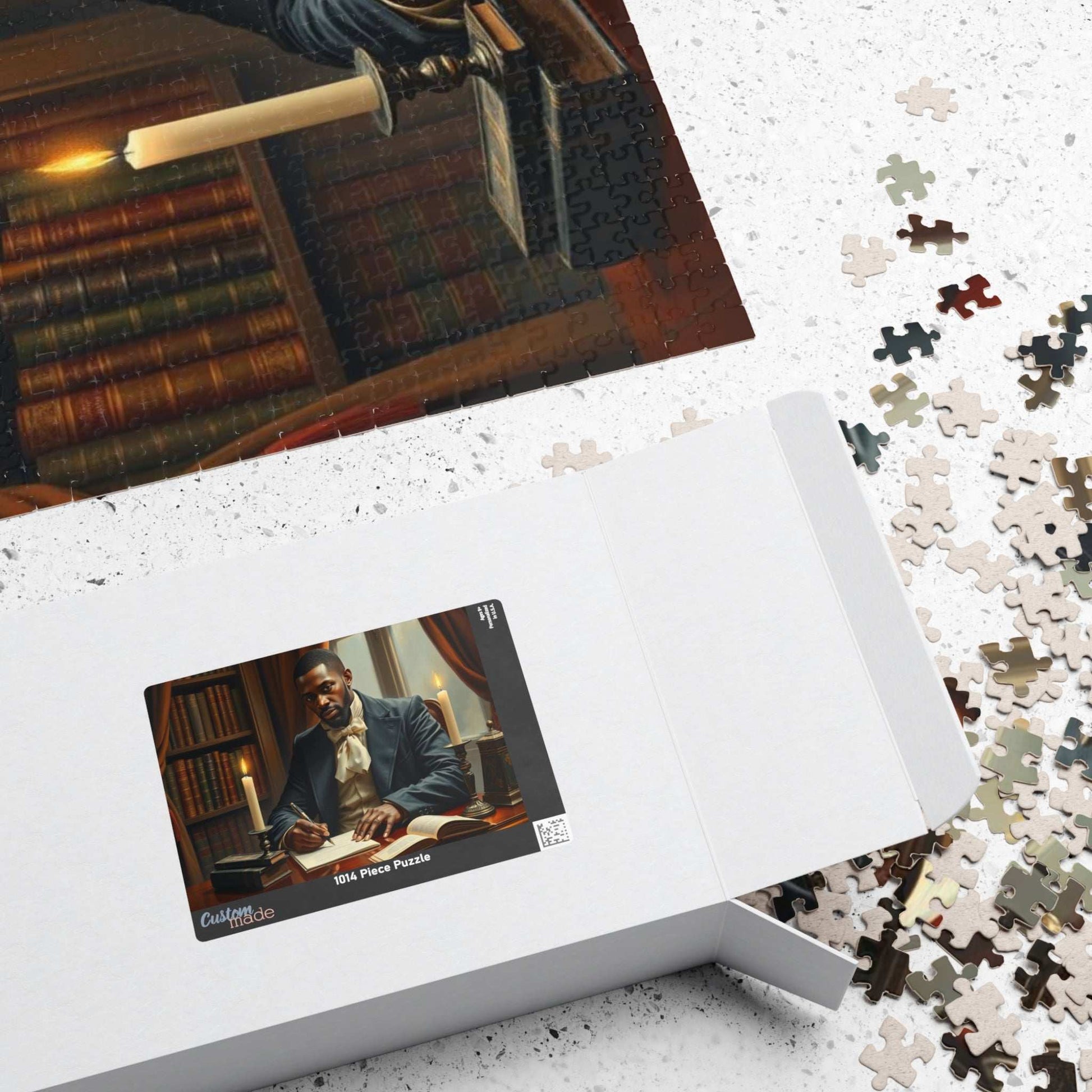 Victorian Afro-American Businessman Jigsaw Game, African American Art Puzzle The Puzzle Chest