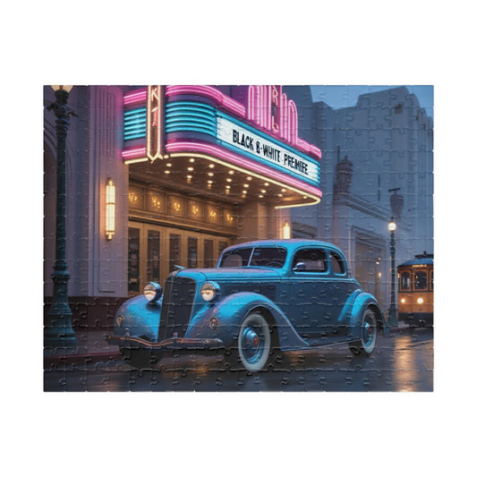 Vintage Car Puzzle | Classic 1937 Cord 812 | Nostalgic Movie Theater Auto Scene | 110-1014 Piece | Best Gift for Him, Family or Solo Game 252 pcs (Horizontal) Puzzle The Puzzle Chest